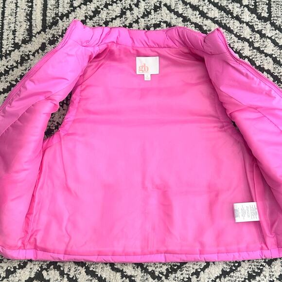 GB GIRLS Pink Cropped Puffer Vest XL NWOT - Picture 5 of 6